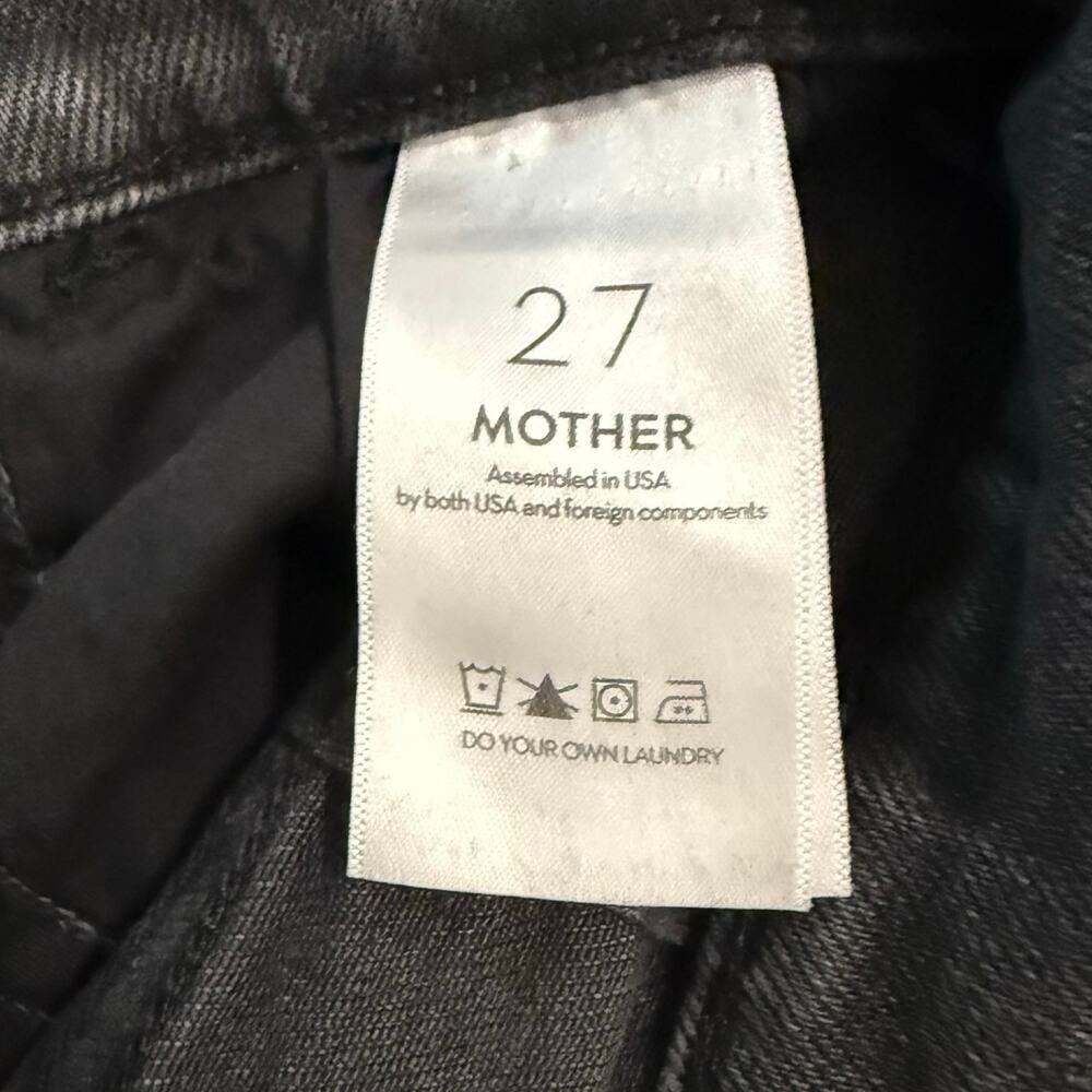 Mother Hustler Roller Ankle Fray Call It A Night Gray Wide Leg Jeans Size 27 NEW - Picture 4 of 12